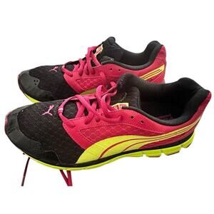 PUMA Women’s Poseidon Cross-Training Shoe Black/ Magenta/ Neon Lime Size 8.5